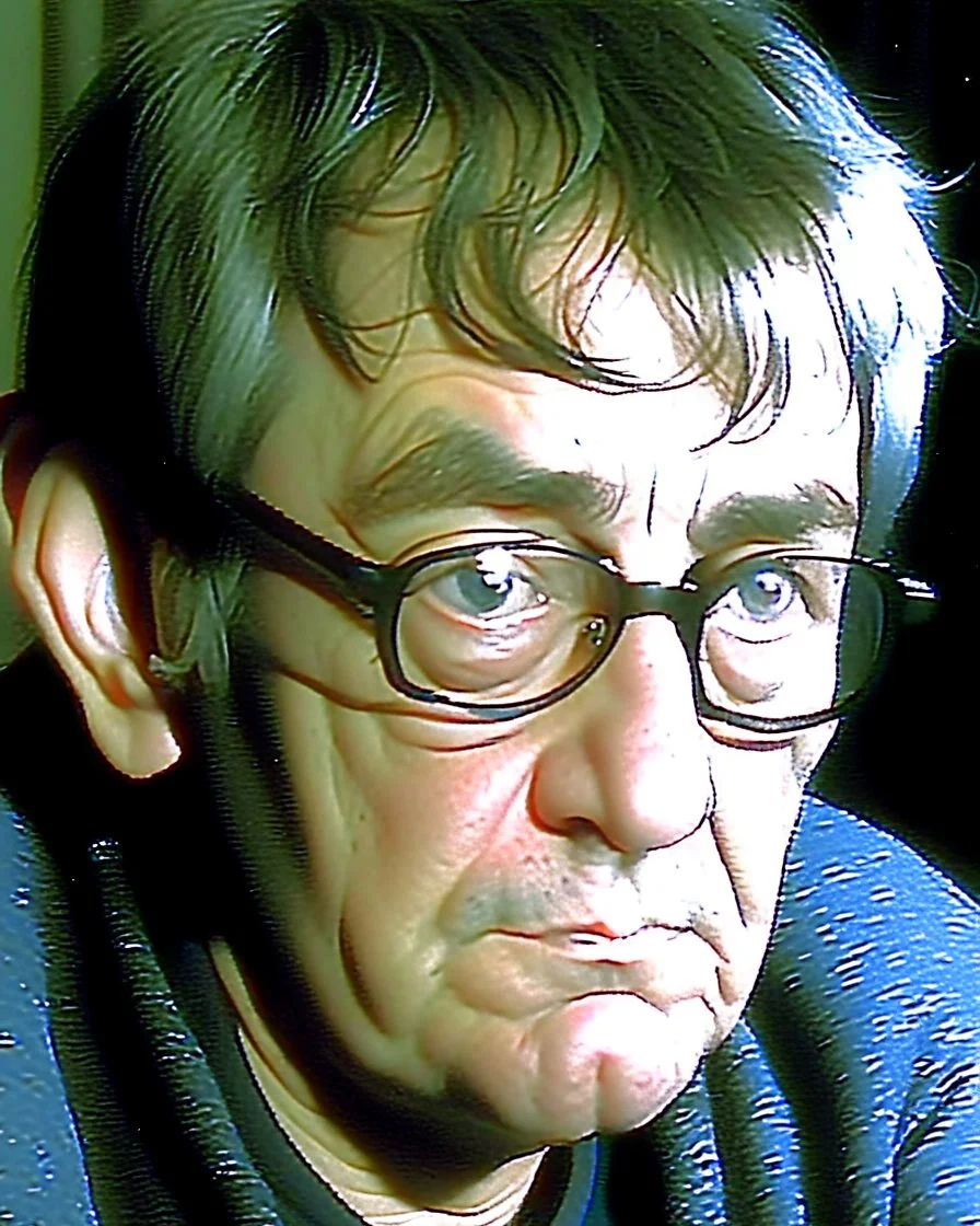 man wearing glasses, simple 3d animation