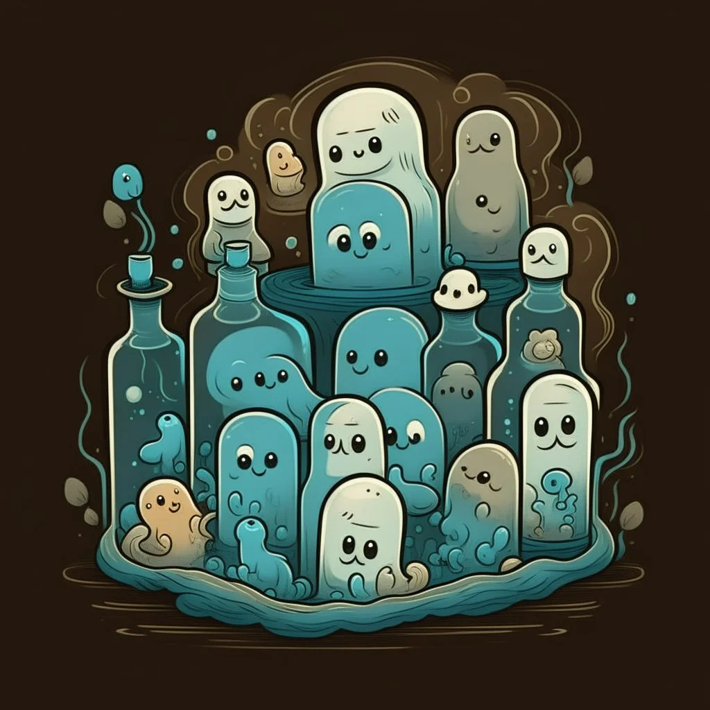 a bottle full of ghosts