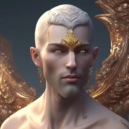 The supreme male magic god, mysterious, soft lighting, unreal engine 5 volumetric lighting, intricate details, realistic style, 8k resolution