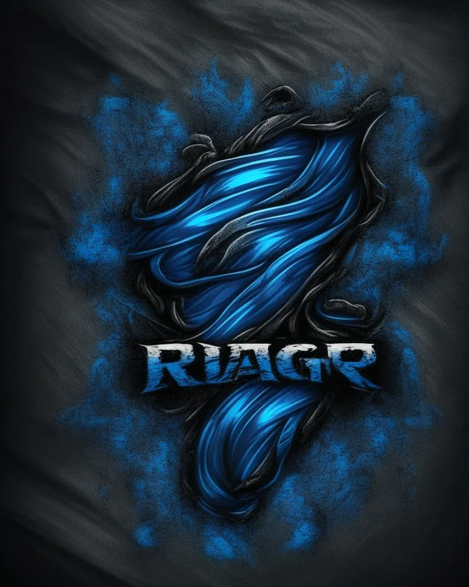 BLEU rag Logo IN black background