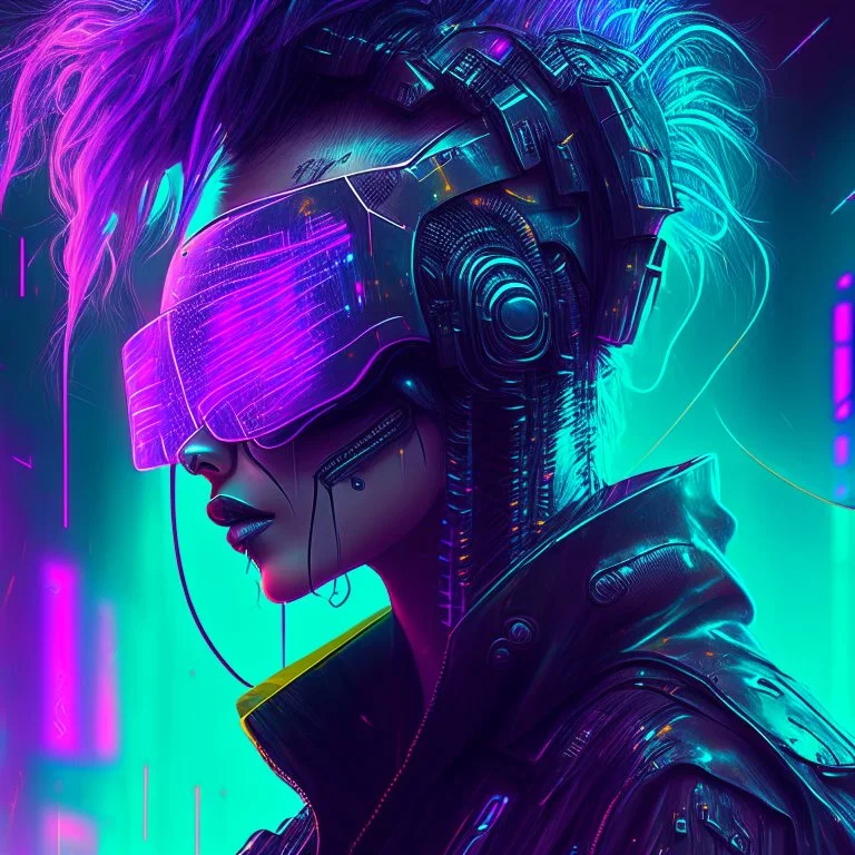 iridescent cyber punk