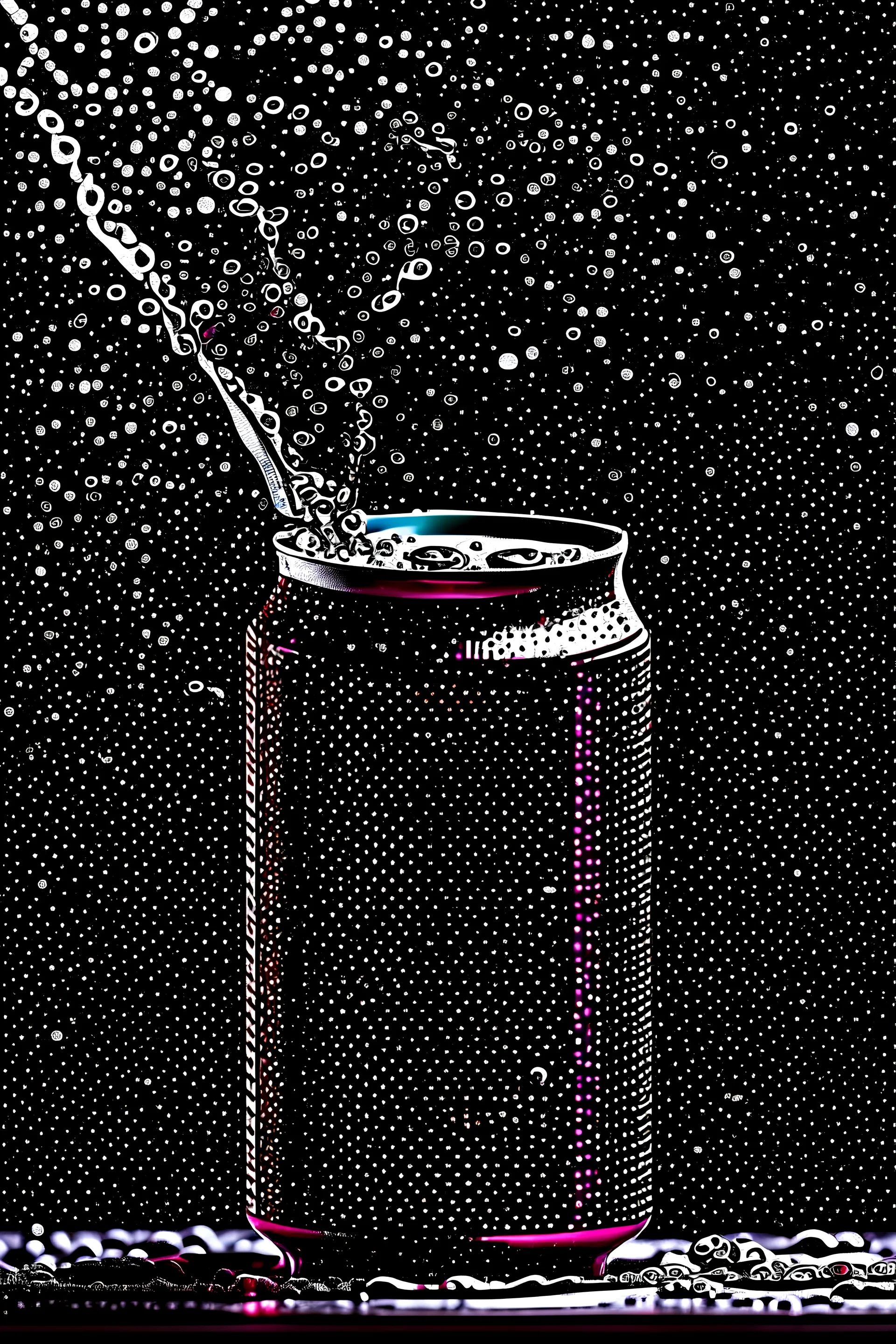 Energy drink with droplets on is