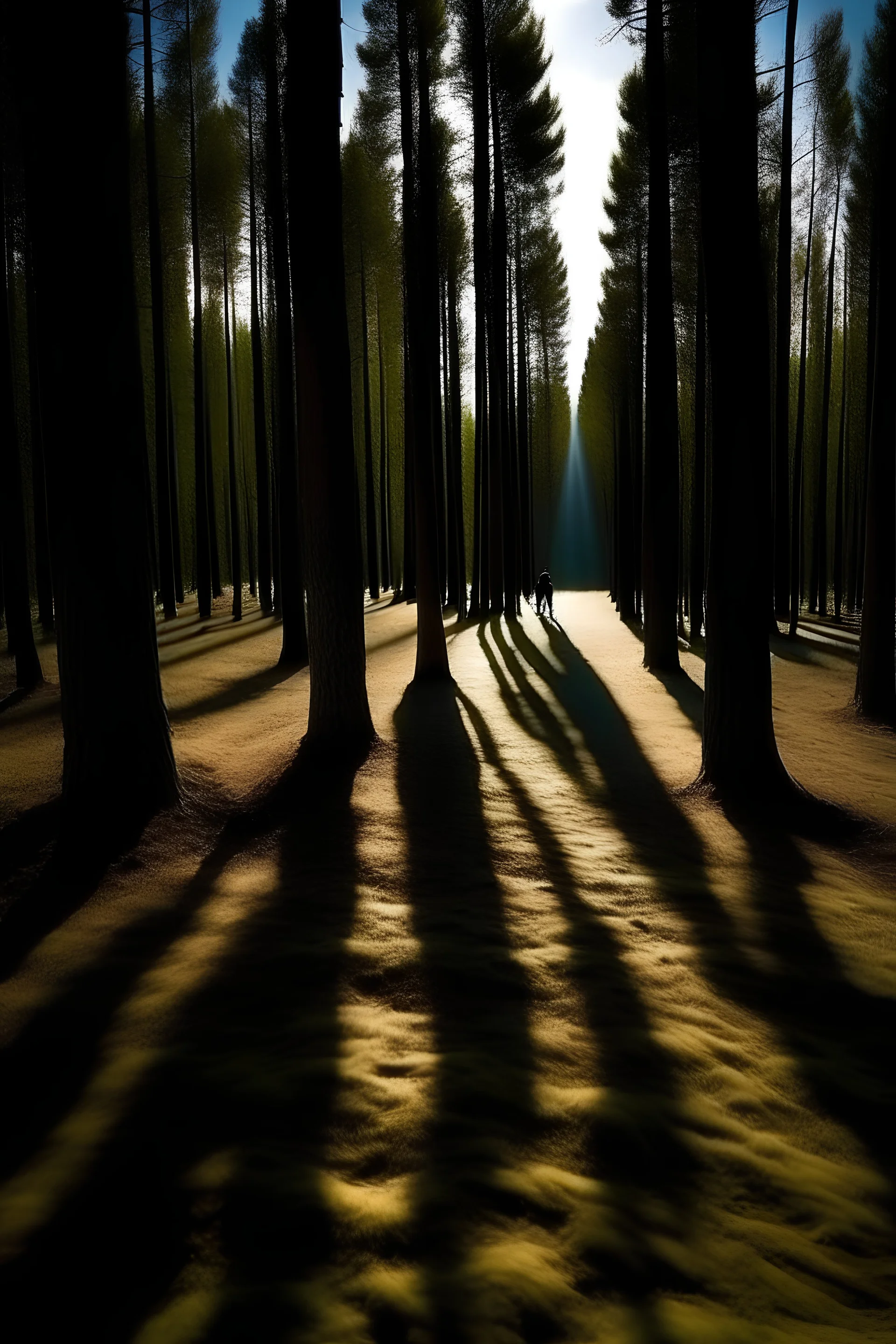 Shadows appeared at the corners of the roads in the forest and approached someone