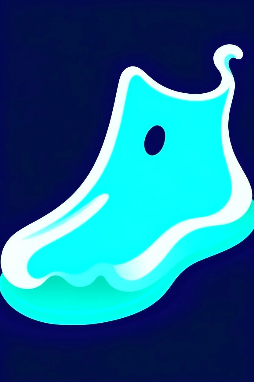 Ghost shaped like the bottom of a shoe. Use only 3 colours