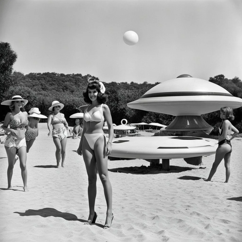 FLYING SAUCERS AND WOMEN IN BIKINIS IN 1960S