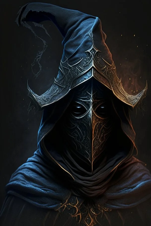 wizard mask warrior knight hood sorcerer dark