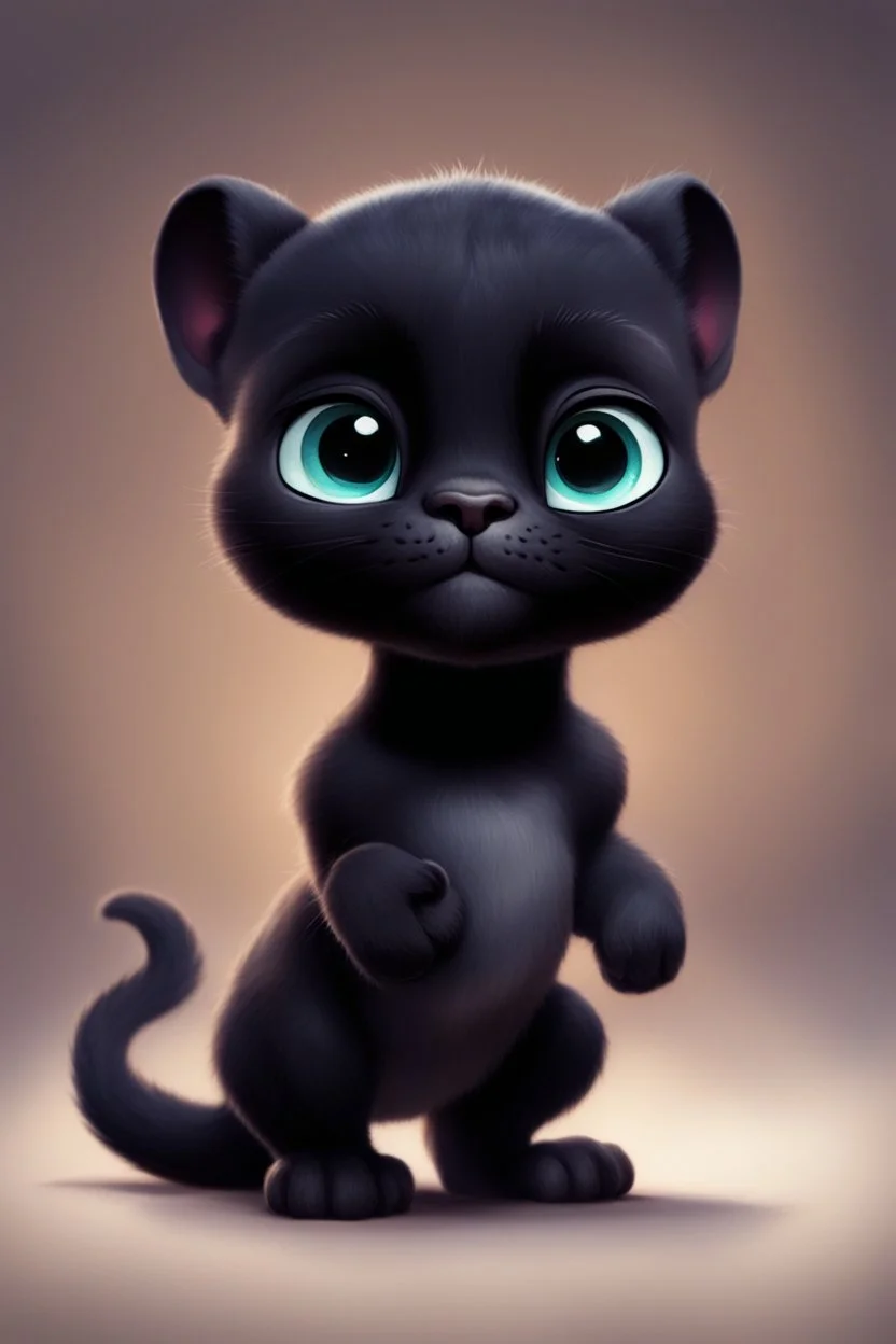 Little cute panther, pixar style