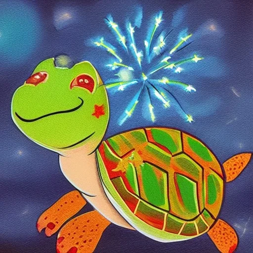 Turtle and Fireworks