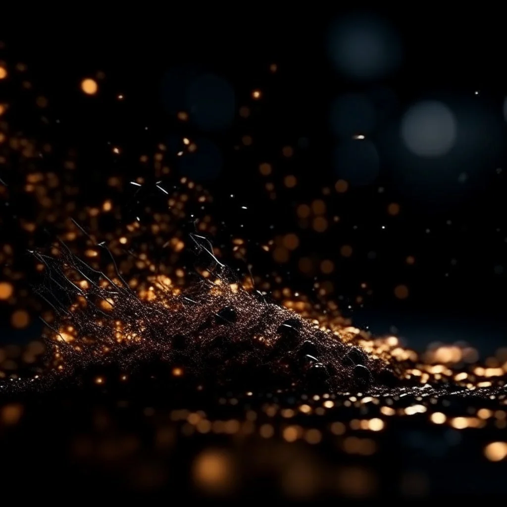 darkness, glowing sparkle particles, dark tone, sharp focus, high contrast, 8k, incredible depth, depth of field, dramatic lighting, beautifully intricate details, clean environment