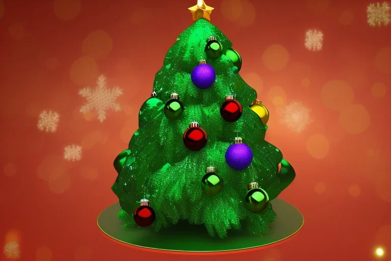 Christmas tree made out of gems