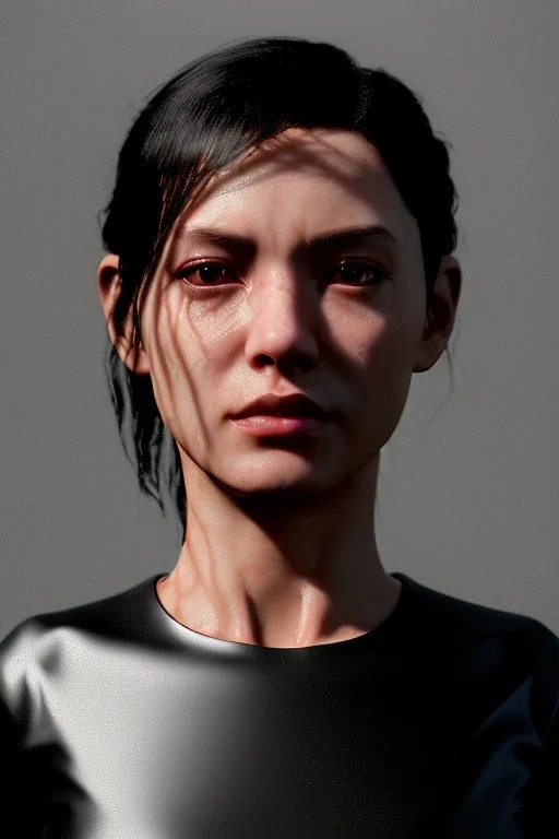 Ultra Realistic image, 25 years old brunette woman, portrait, small stature, small chest, yakuza body tattoo, latex dress, short, rain, fog, hot, dark, leds, neon, cyberpunk, vibrant color, highly detailed, art stations, concept art, smooth, unreal engine 5, god rays, ray tracing, RTX, lumen lighting, ultra detail, volumetric lighting.