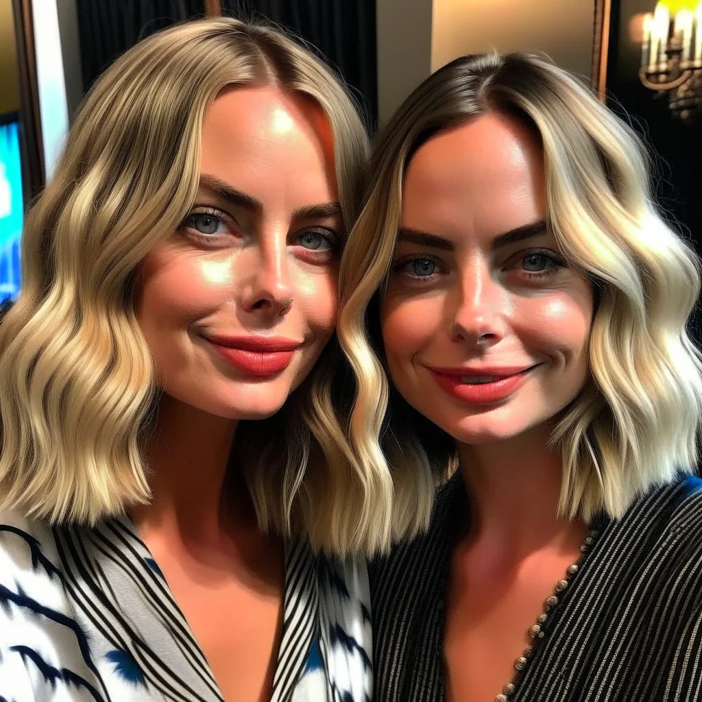 Margot Robbie and Ana de Armas as one person