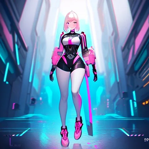 a cyberpunk crime lord, well drawn, 8k, high quality, realistic, masterfully drawn, in frame, full body portrait, cyberpunk, backlighting, soft coloring, pastel coloring