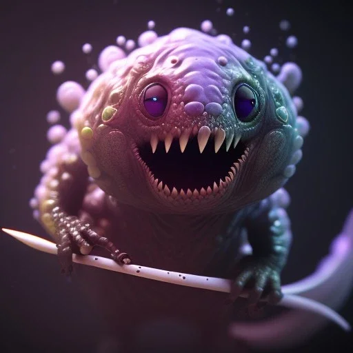 Cute fluid ink creature, big black eyes, unreal engine 5, 8k resolution, photorealistic, ultra detailed, by greg rutowski