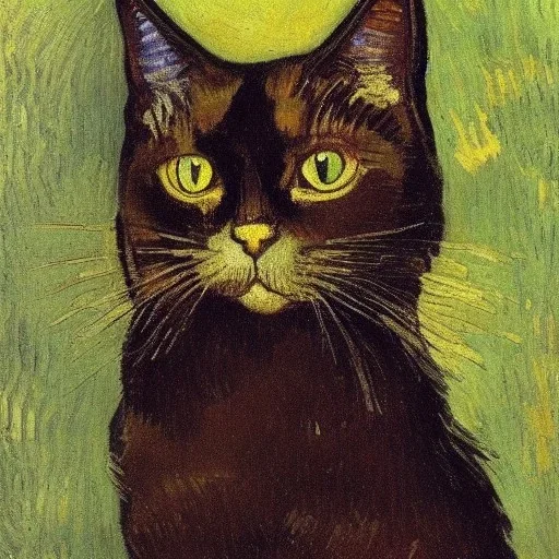 Portrait of a cat by Van Gogh