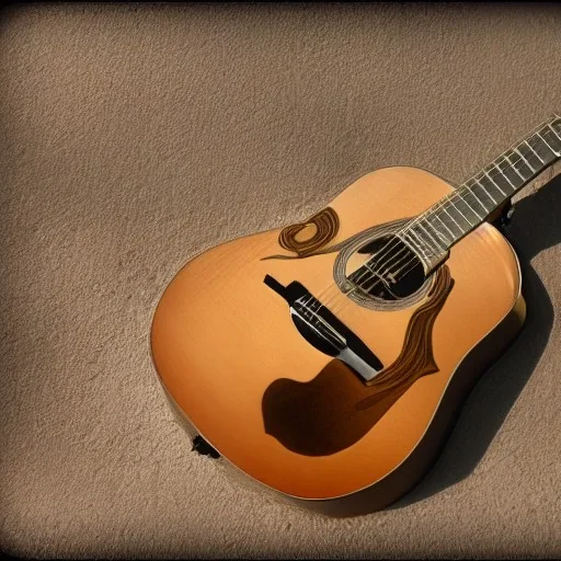 Guitar,sunlit, award winning, masterpiece, futuristic, realistic , steampunk