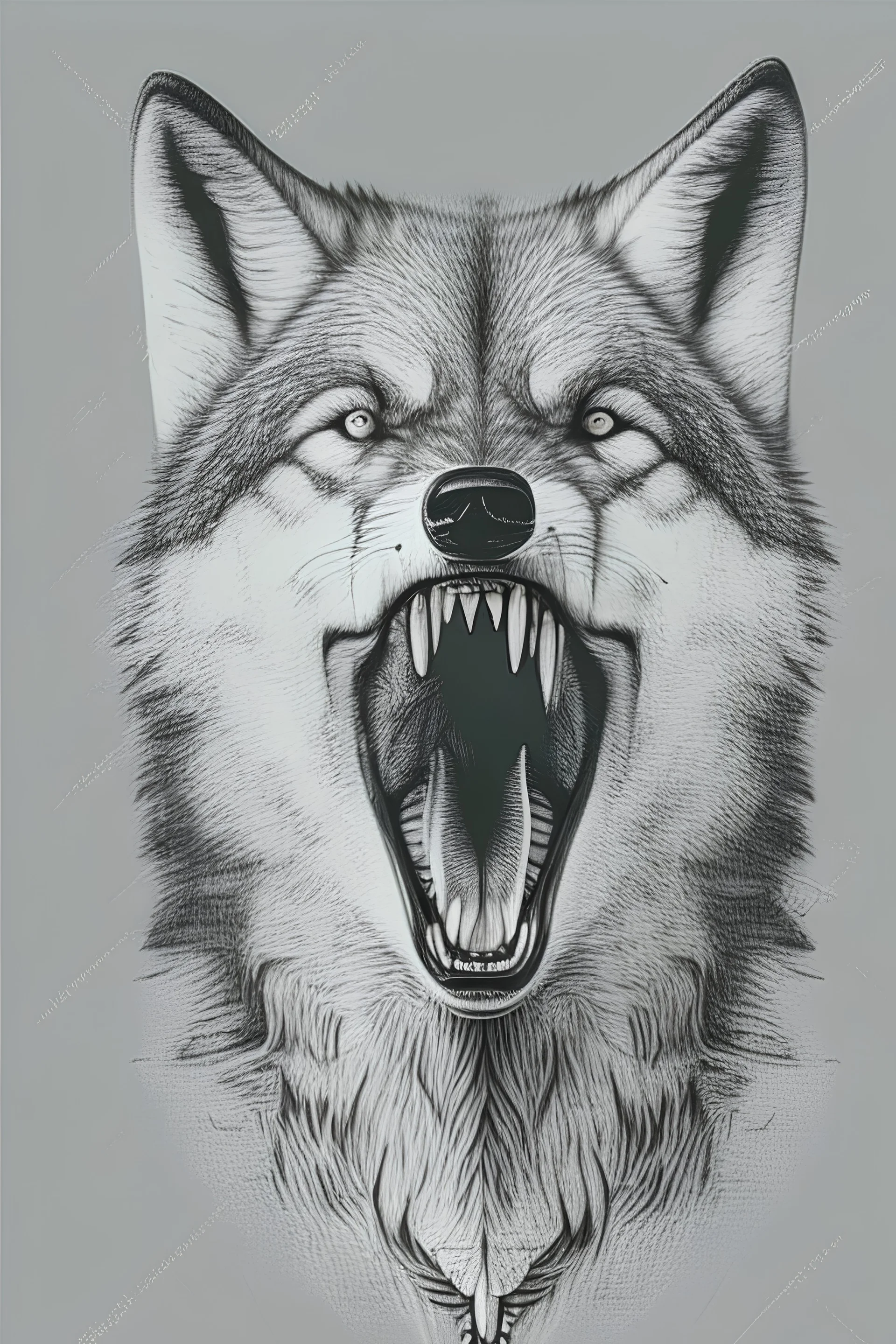 How to Draw a Wolf Face - YouTube