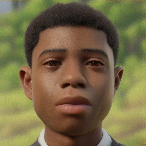 wealthy African American boy by Seurat