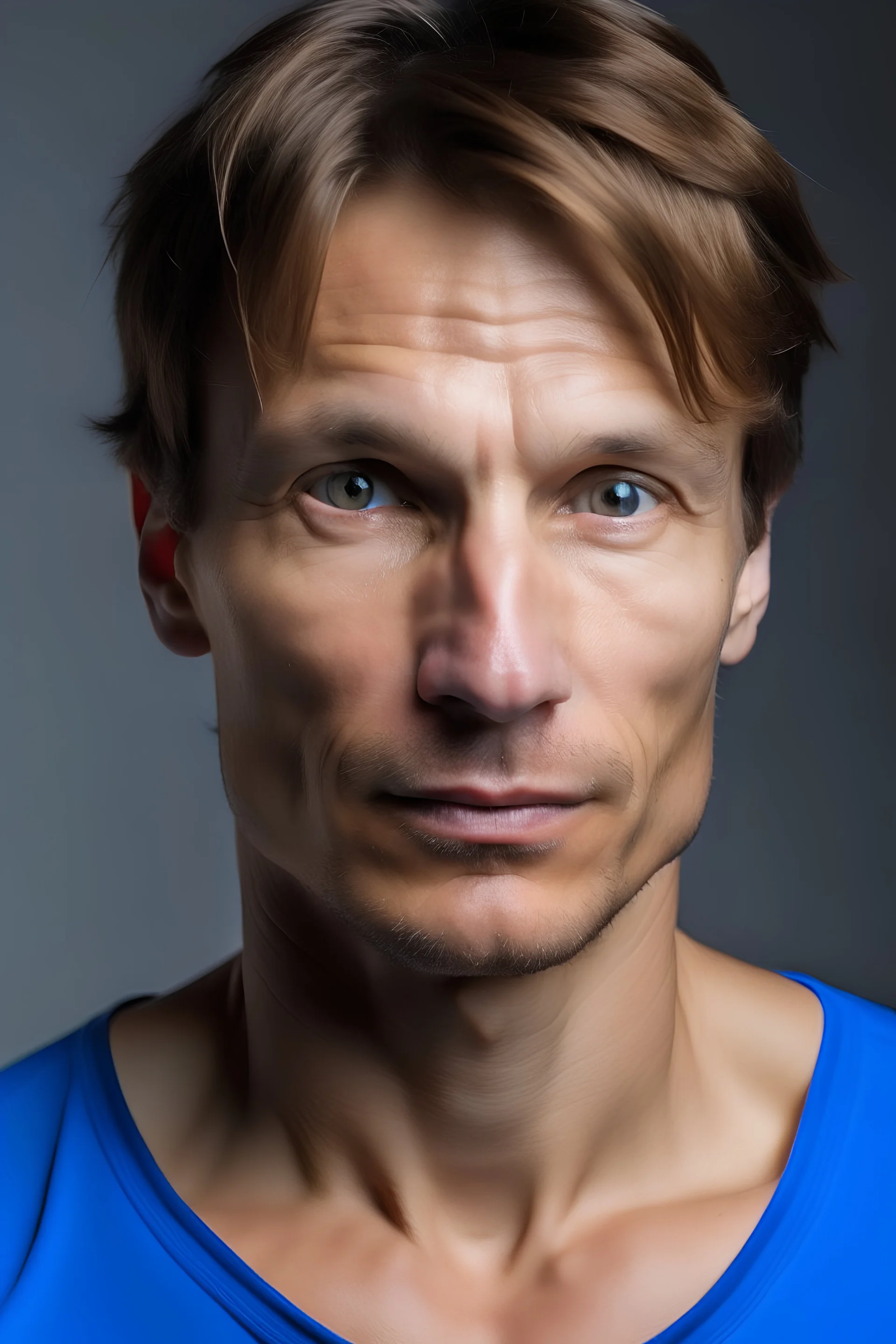 ein mann namens Dario 33 jahre dünne wenige braune haare mit loch hintetn am kopf 1.90 und spielt wasserball muskolös eher breite oberarme im vergleich zum rest blaue augen
