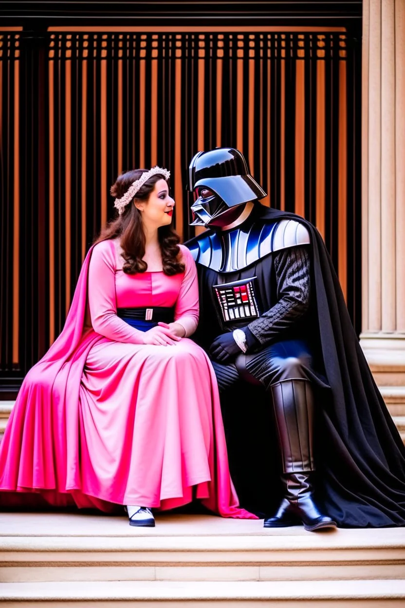 Darth vader flirting with princess leia, naboo,