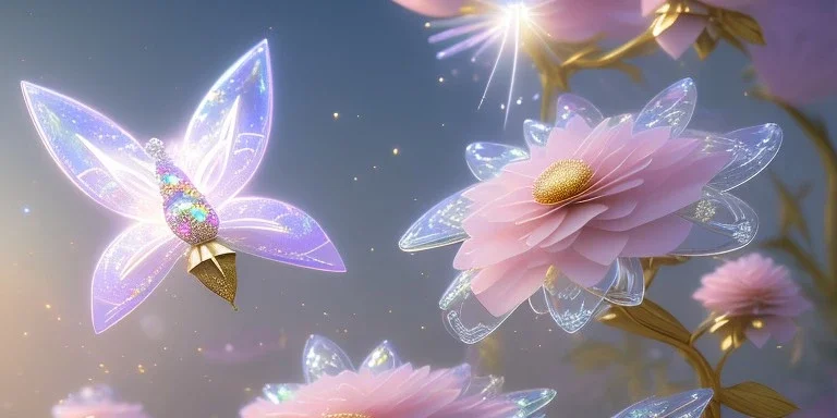 crystal subtle flower in a galactic ambiance beautiful fairy, transparent, delicate colors, in the foreground, full of details, smooth，soft light atmosphere, light effect，vaporwave colorful, concept art, smooth, extremely sharp detail, finely tuned detail, ultra high definition, 8 k, unreal engine 5, ultra sharp focus