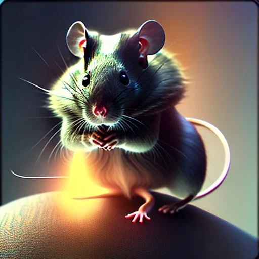 a mouse, made in octane, cinematic, ultra-realistic, extremely detailed octane rendering, 8K, VRAY Super Real ar 2:3, dof photorealistic futuristic 50mm lens hard lighting dark gray tintype photograph, realistic lighting, sepia color