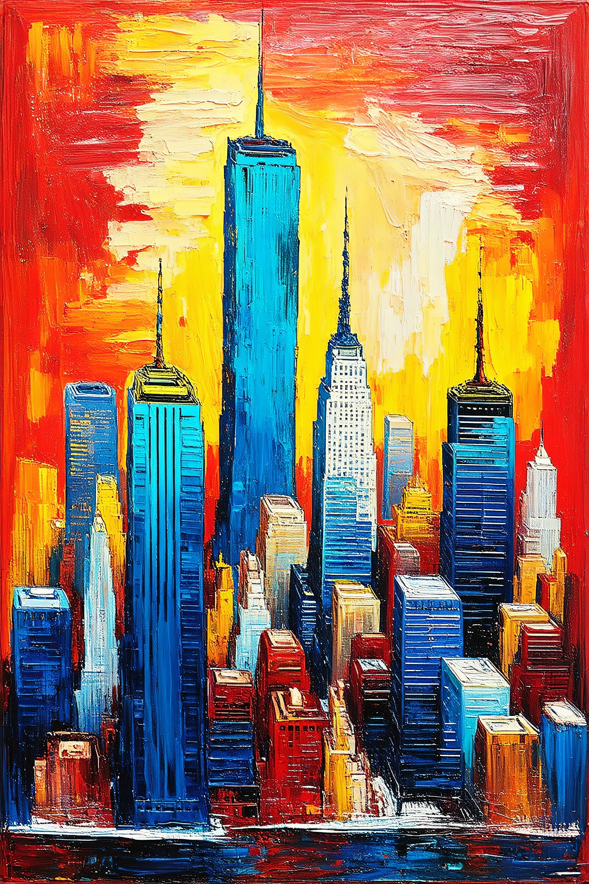make an abstract painting about 9/11
