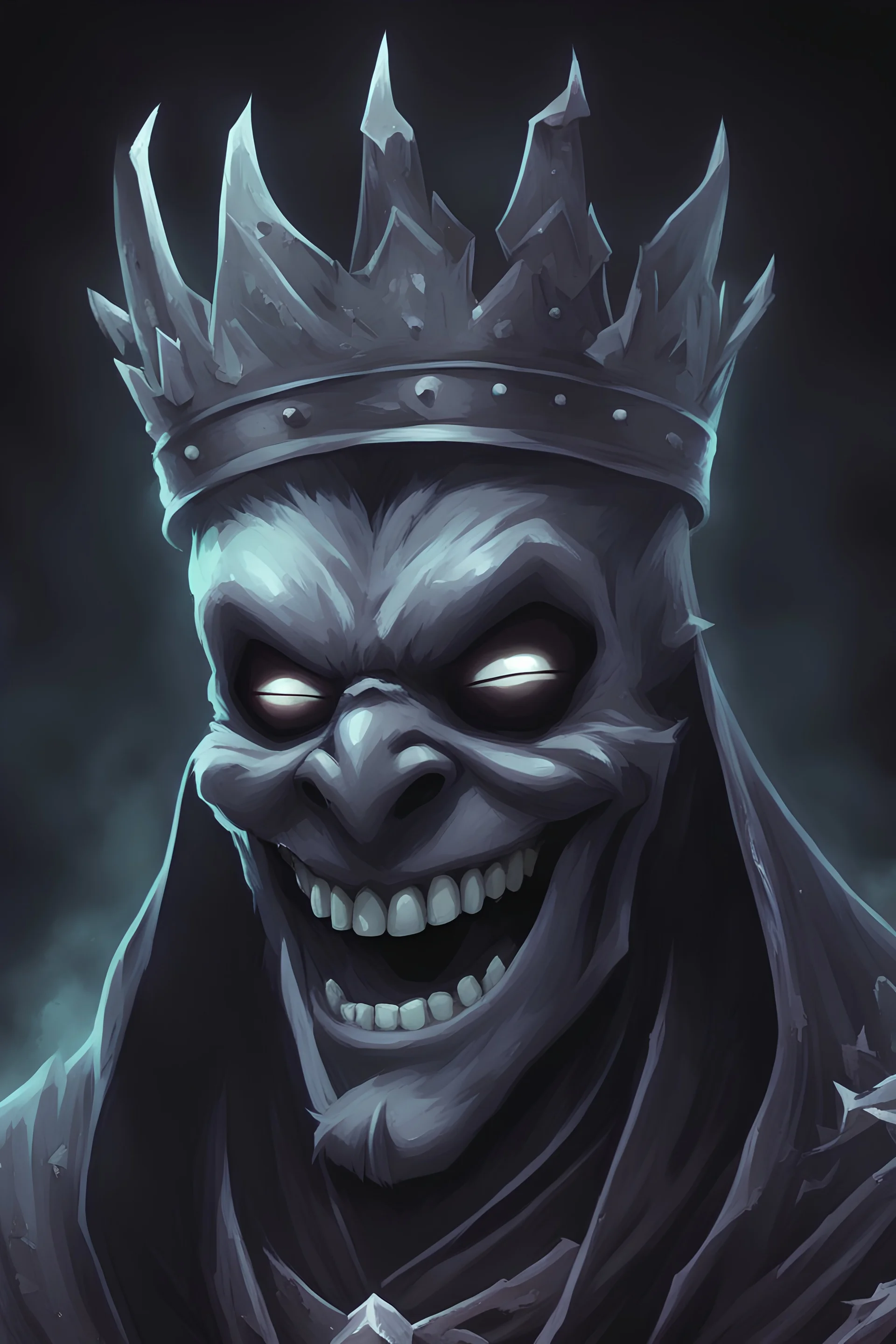 Dark ghost king smiling