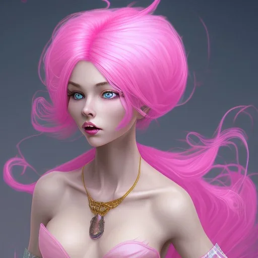 Feiticeira de cabelo rosa