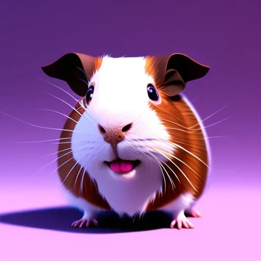 cute brown guinea pig by pixar