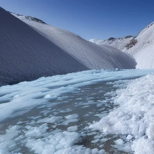 8k Quality, Marine Scaling an Icy Mountain