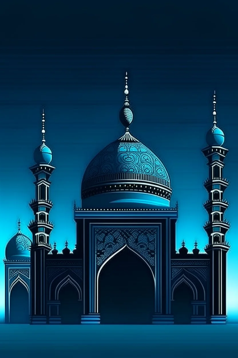 gambar masjid background biru