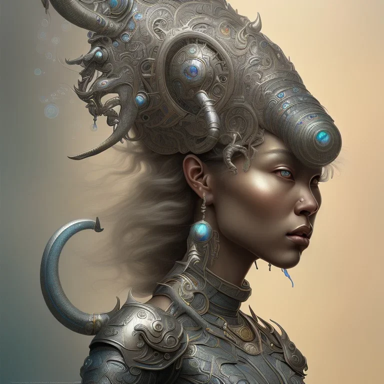 ssango fantasy, fantasy magic, intricate, sharp focus, illustration, highly detailed, digital painting, concept art, matte, artgerm and paul lewin and kehinde wiley, masterpiece silver elephant head bronze Asian African girl nice breast Afo hair turquoise sun rain waves