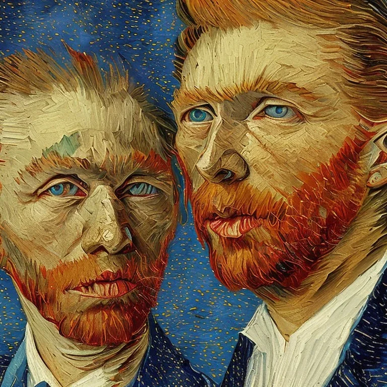 Portrait de donald trump par Van Gogh