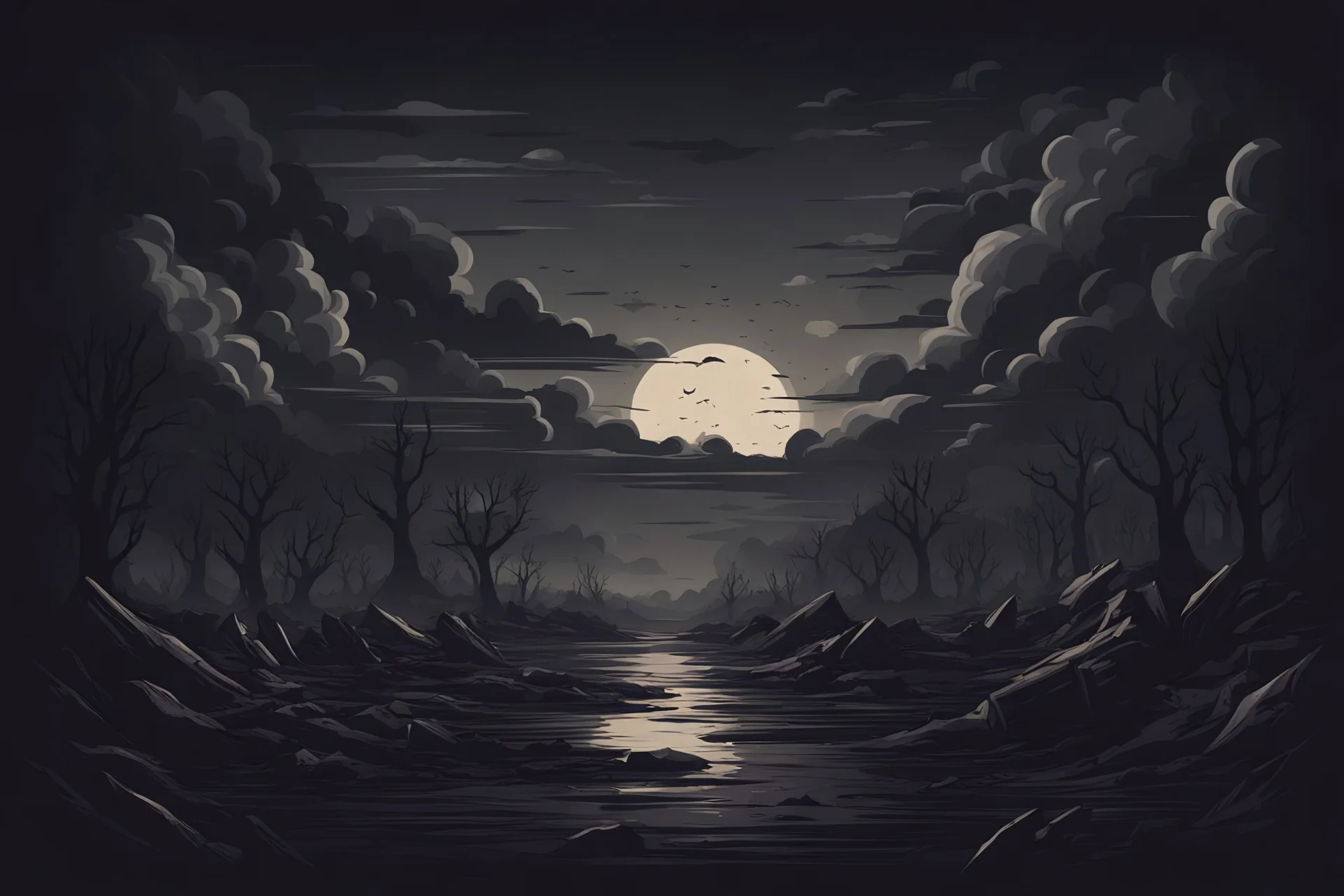 apocalypse background vector style dark mood