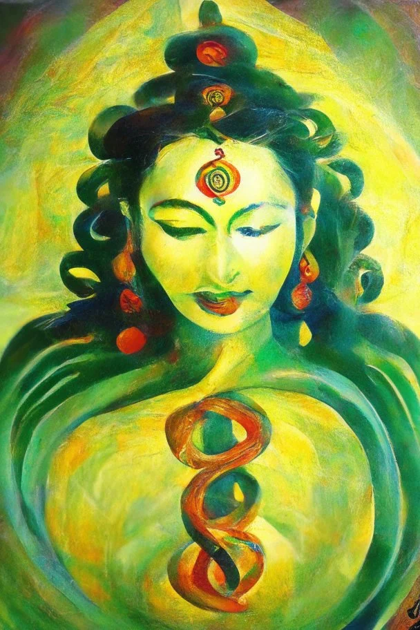 Tibetan goddess impressionist style