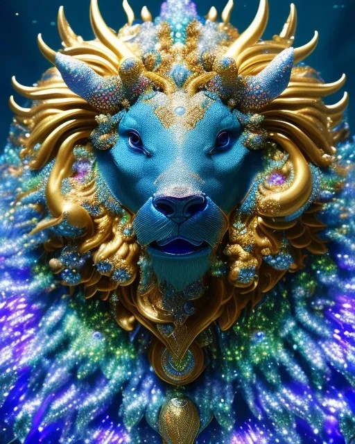 A portrait of a crystalline beast, mythical,fantasy , magnificent, majestic, highly intricate, Realistic photography, incredibly detailed, ultra high resolution, 8k, complex 3d render, cinema 4d