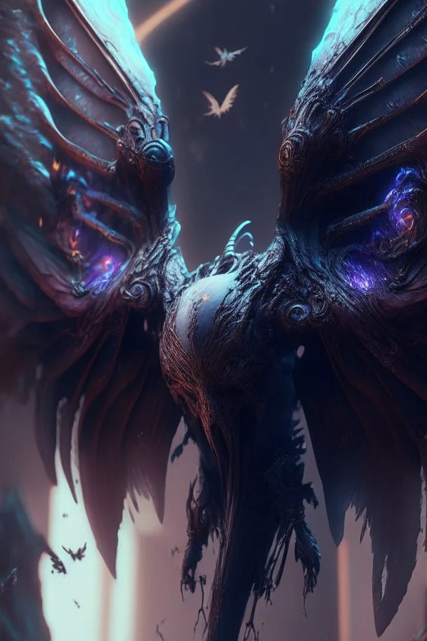 Cotton Iron wings alien,FHD, detailed matte painting, deep color, fantastical, intricate detail, splash screen, complementary colors, fantasy concept art, 32k resolution trending on Artstation Unreal Engine 5