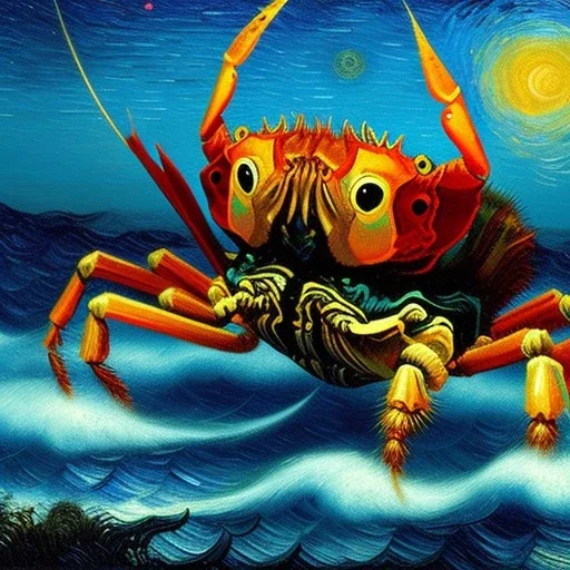 ATTACK OF THE GIANT MOSTER CRAB by van Gogh 8k