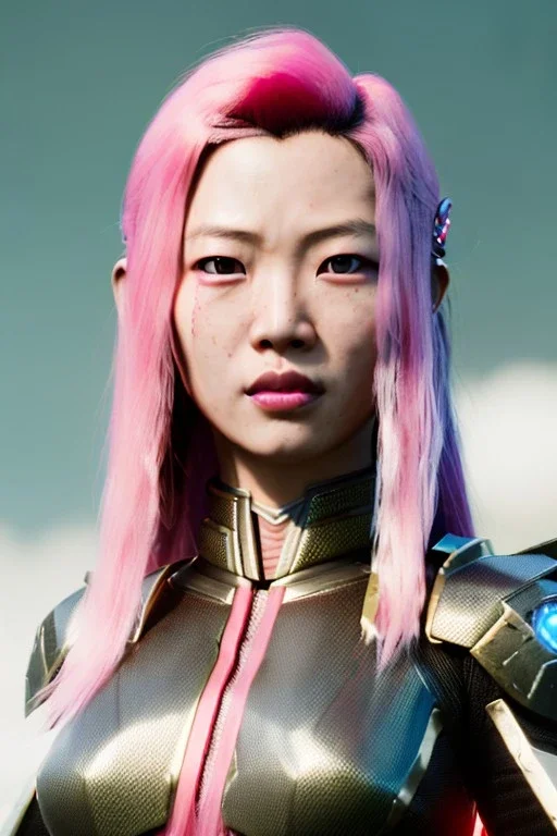 portrait, Asian cyborg woman, samurai warrior :: symmetry photography, cyberpunk style, pink hair, black samurai army, katana, japanese traditional ornaments, pink, white, black, glow eyes, cinematic, Ultra realistic, dark scene, soft color, highly detailed, unreal engine 5, RTX, ultra detail, 3d, finely drawn, high definition.