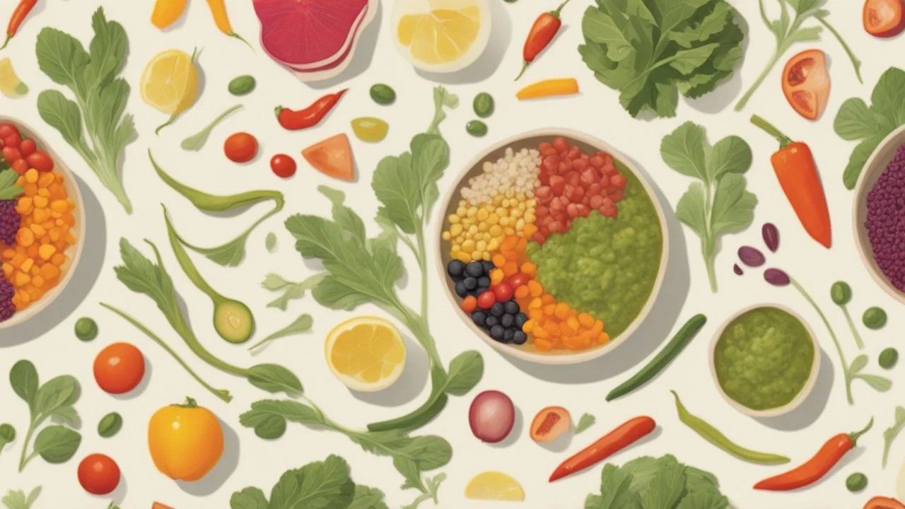 "The image of the article is a photograph of a delicious and colorful plant-based meal, representing the diversity and beauty of plant-based foods. This image features an artistic composition that highlights vibrant colors and fresh, healthy ingredients used in plant-based recipes. It reflects not only the beauty of plant-based cooking but also its delicious and nutritious taste."