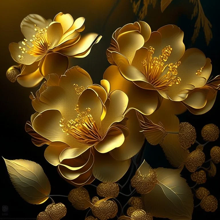 golden flowers