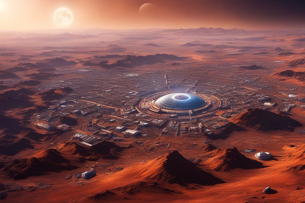 Photography of the most beautiful and wonderful places on Mars, city, realistic photo, HD 8K