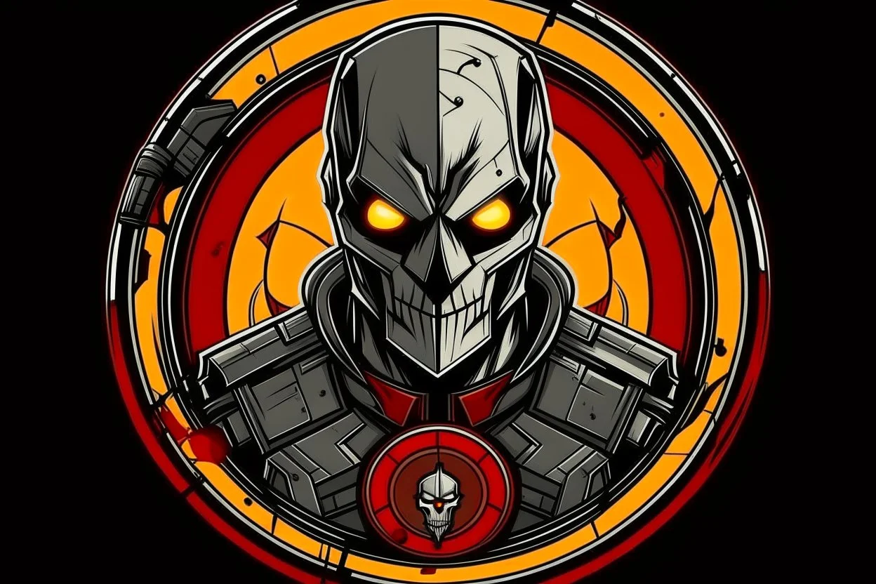 deadshot logo animated inside a medalion