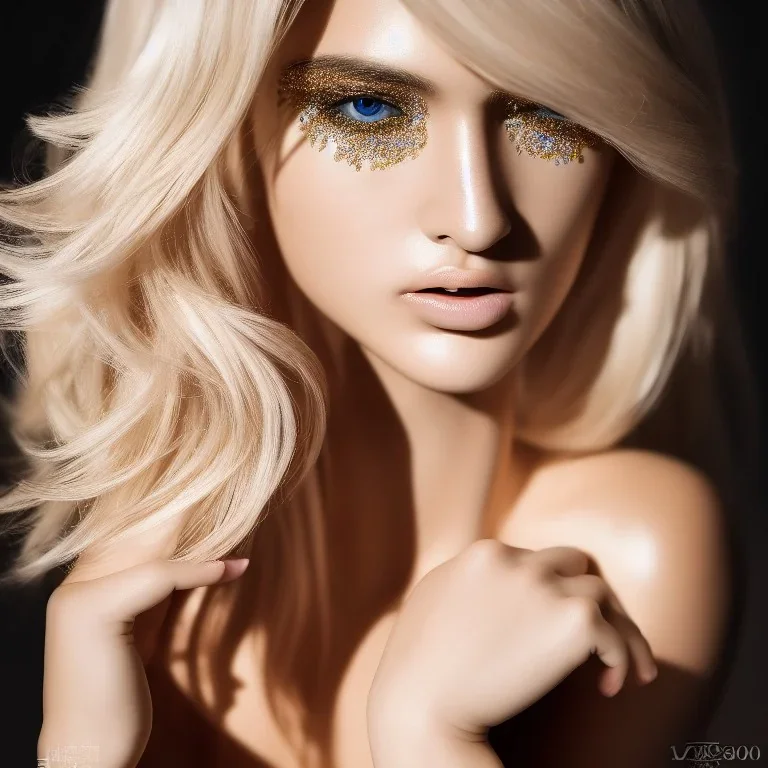 masterpiece, best quality, man, sparkling eyes, fluorescent skin, blond flutter hair, highly detailed body, detailed hands, sun light, 4K, RAW, depth of field, high contrast, realistic details, 24mm