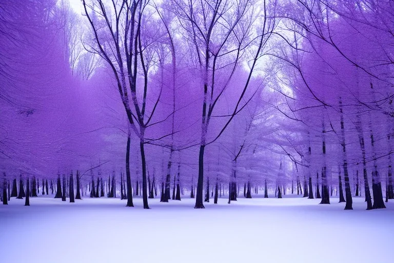 purple forest winter