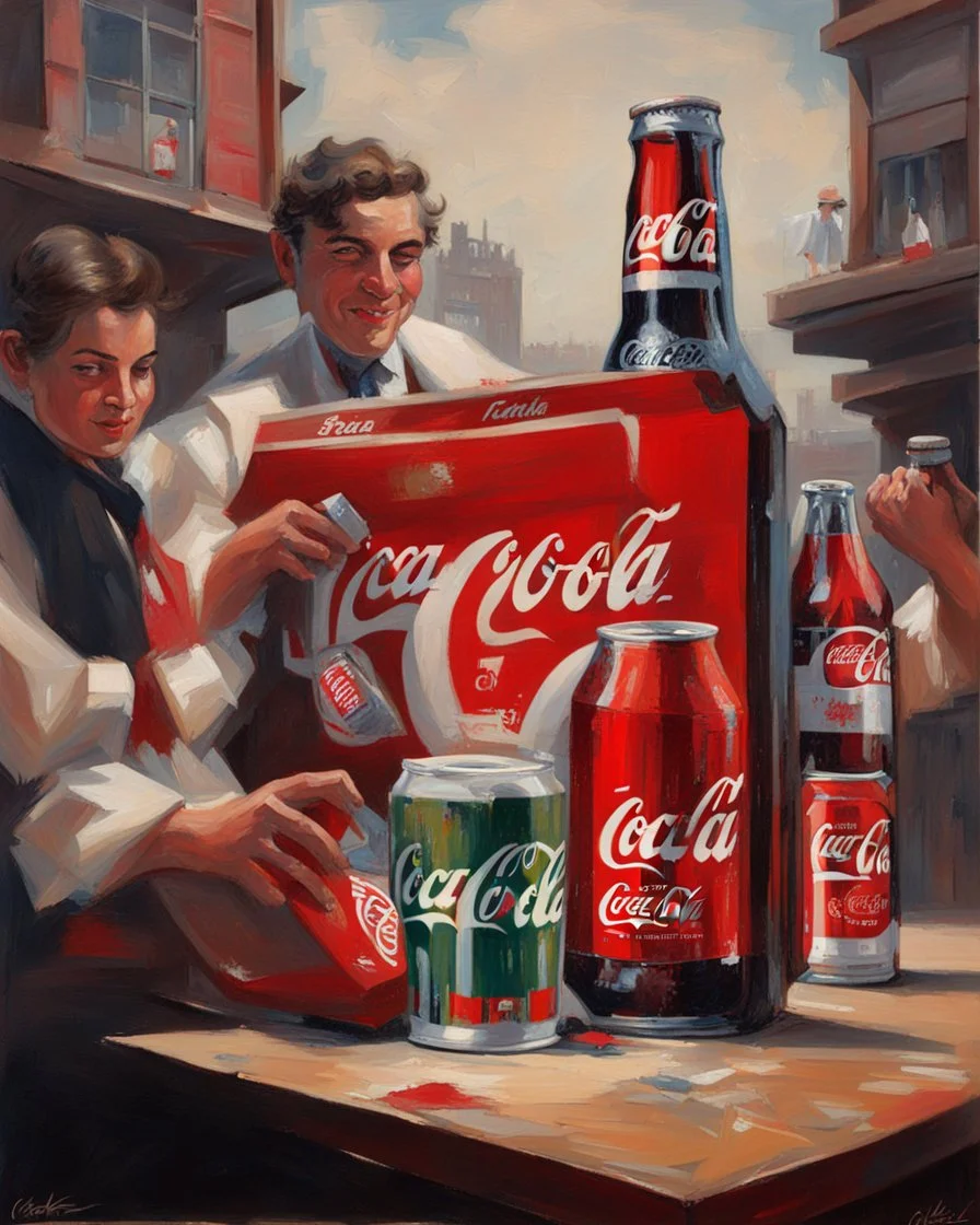 coca cola 19th painting