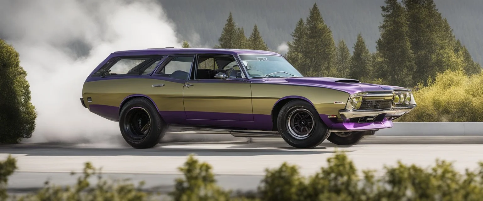 a military fighter jet station wagon hybrid purple paint job metallic