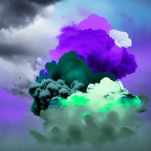 a texture of a grey sky violently exploding and vomiting dirty grey hues of blue, purple, and green that partially muddy the sky and make it ugly, surreal, dreamlike