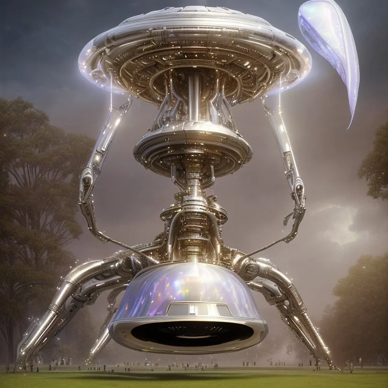 a alien craft that has landed on the white house lawn :: made of shiny obsidian glass :: reflective, glassy :: subtractive lighting, backlit :: by John William Waterhouse, Greg Rutkowski, HR Giger :: hyperrealistic, hyper detailed, photorealistic :: epic, incredible composition, amazing depth, meticulously composed, 16k resolution concept art :: fantasy magazine cover art